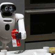 Hyundai Motor Group's Atlas humanoid robot showcasing functional and safety-oriented HMI for industrial environments.