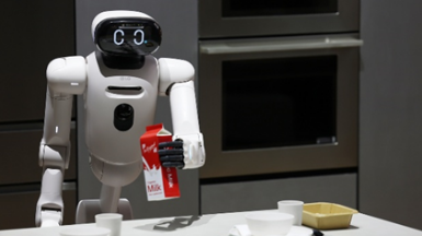 Hyundai Motor Group's Atlas humanoid robot showcasing functional and safety-oriented HMI for industrial environments.